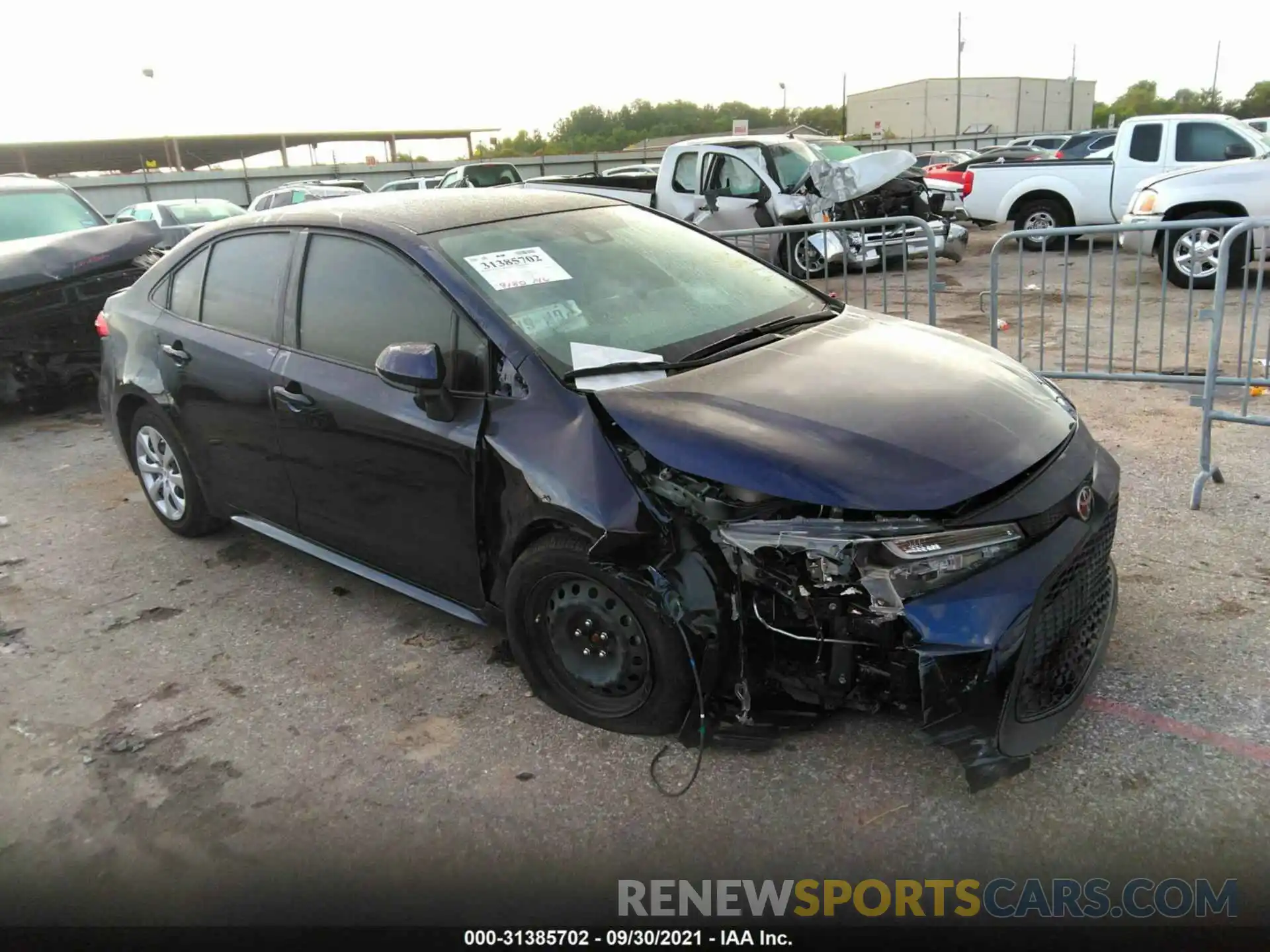 1 Photograph of a damaged car JTDEPMAE3MJ146976 TOYOTA COROLLA 2021