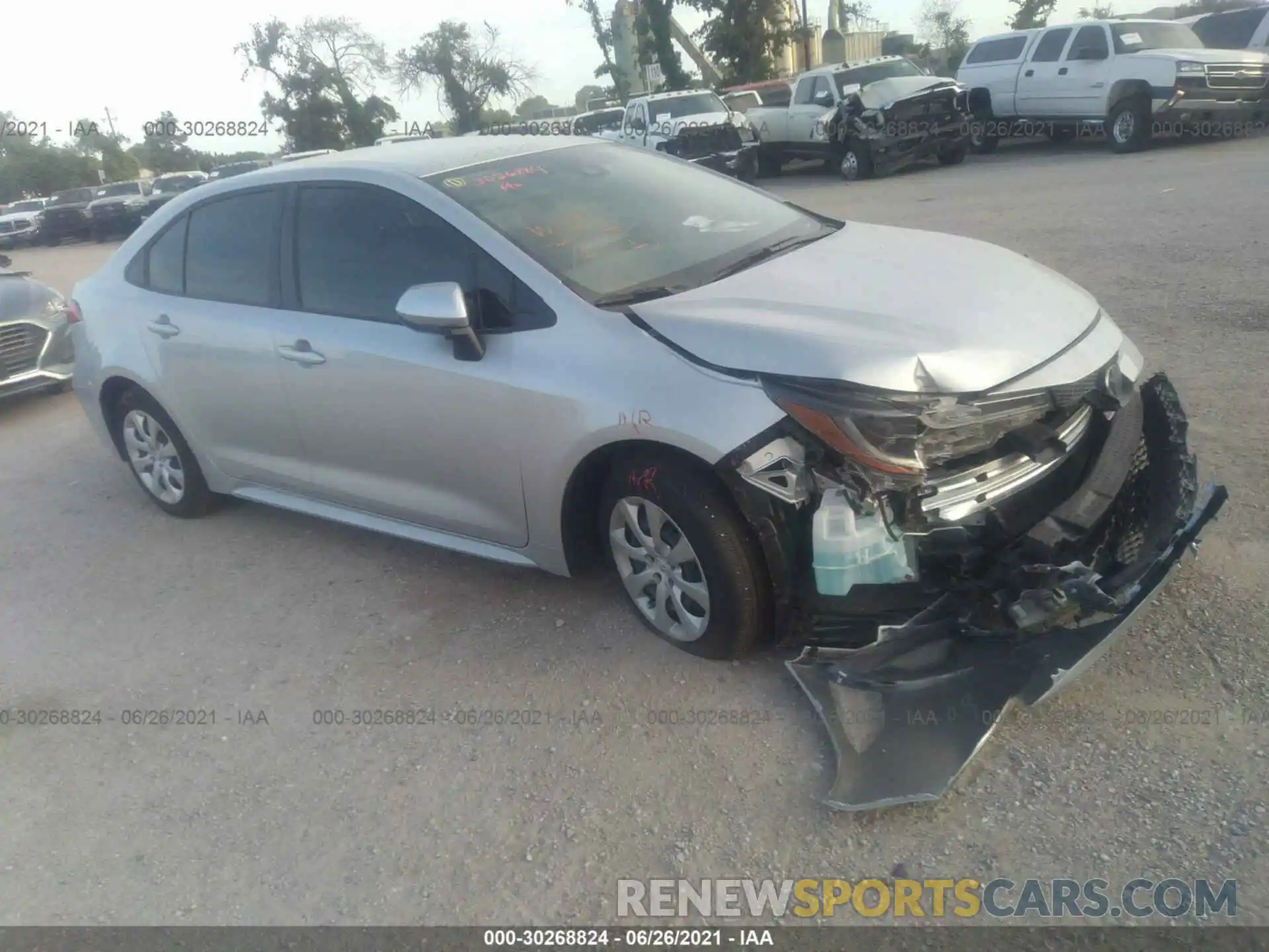 1 Photograph of a damaged car JTDEPMAE3MJ147335 TOYOTA COROLLA 2021