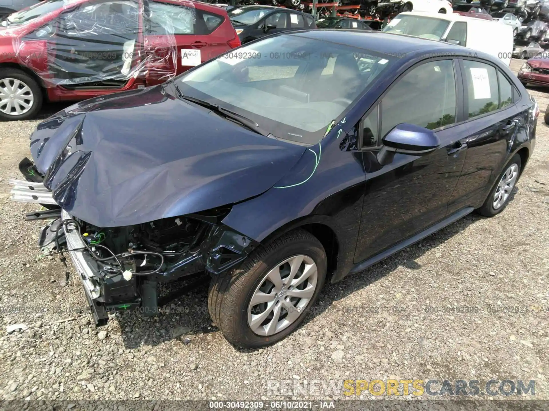 2 Photograph of a damaged car JTDEPMAE3MJ147433 TOYOTA COROLLA 2021