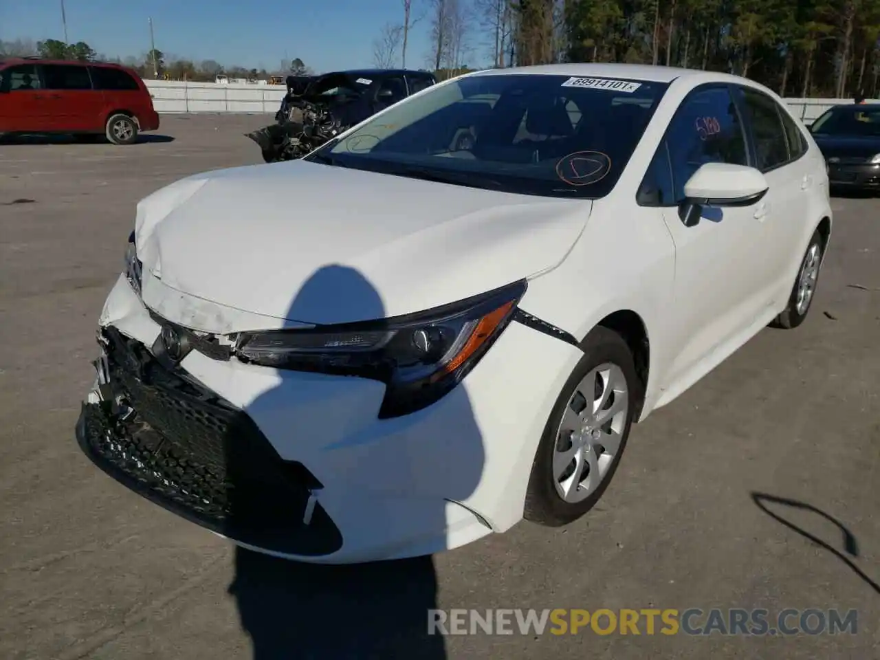 2 Photograph of a damaged car JTDEPMAE3MJ149456 TOYOTA COROLLA 2021