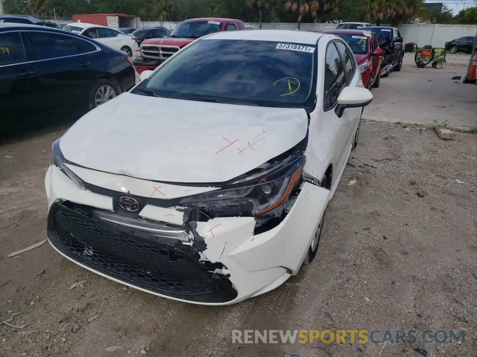 2 Photograph of a damaged car JTDEPMAE3MJ149697 TOYOTA COROLLA 2021