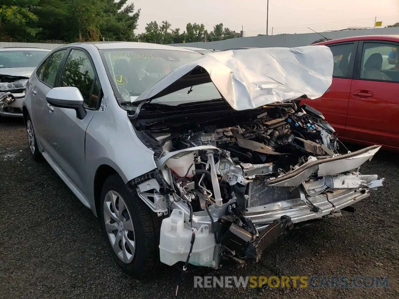 1 Photograph of a damaged car JTDEPMAE3MJ150087 TOYOTA COROLLA 2021