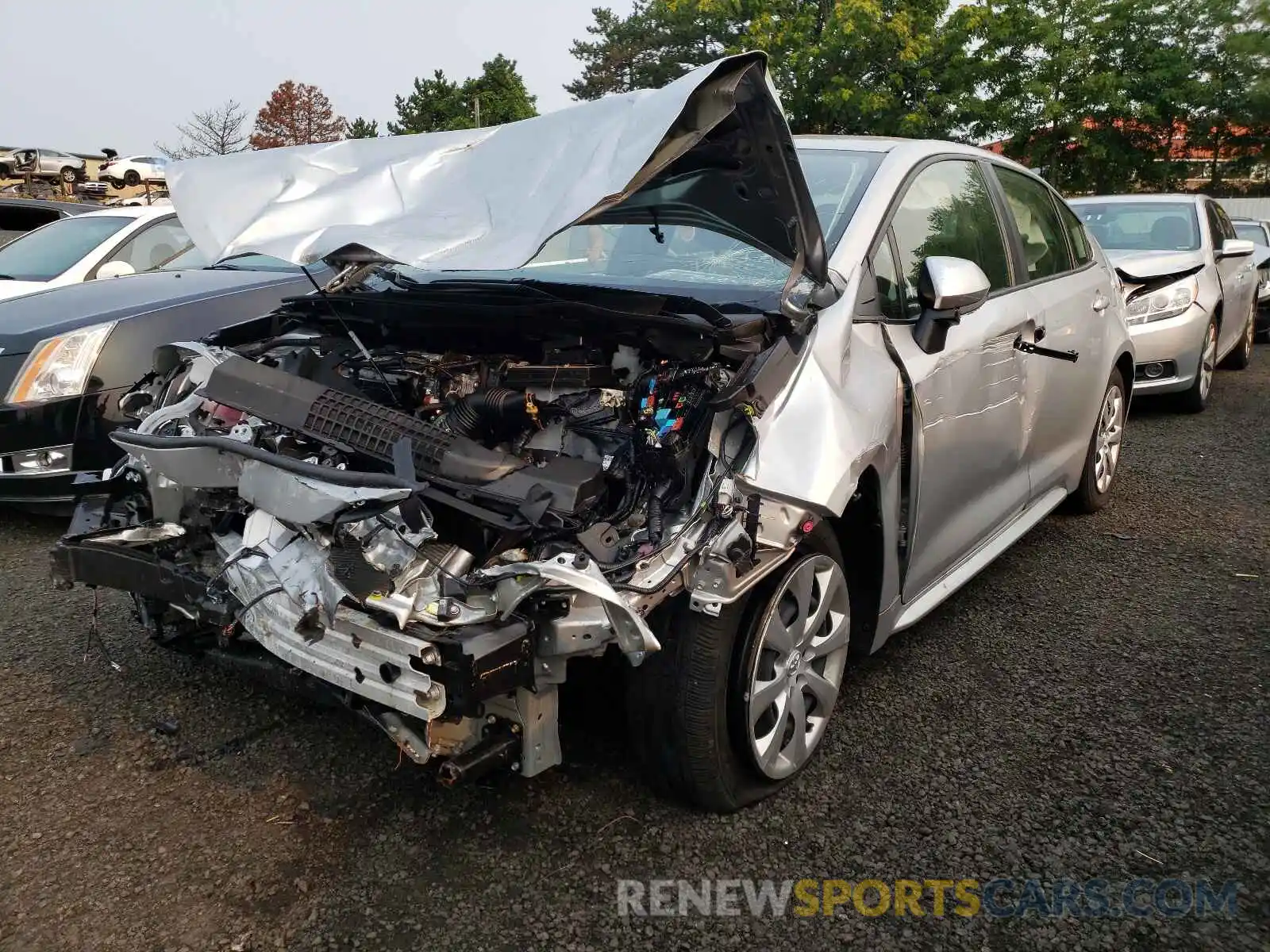 2 Photograph of a damaged car JTDEPMAE3MJ150087 TOYOTA COROLLA 2021