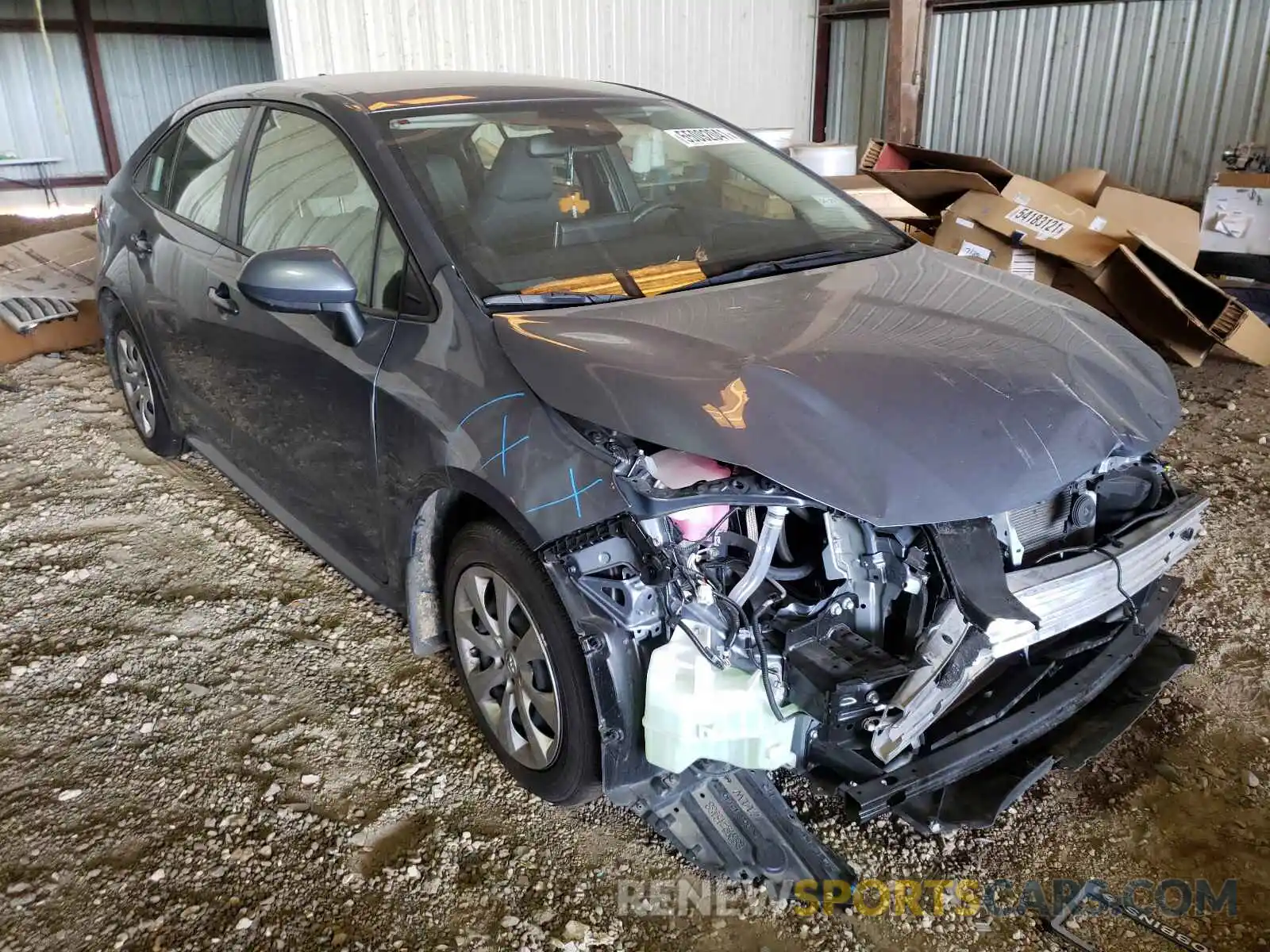 1 Photograph of a damaged car JTDEPMAE3MJ152356 TOYOTA COROLLA 2021