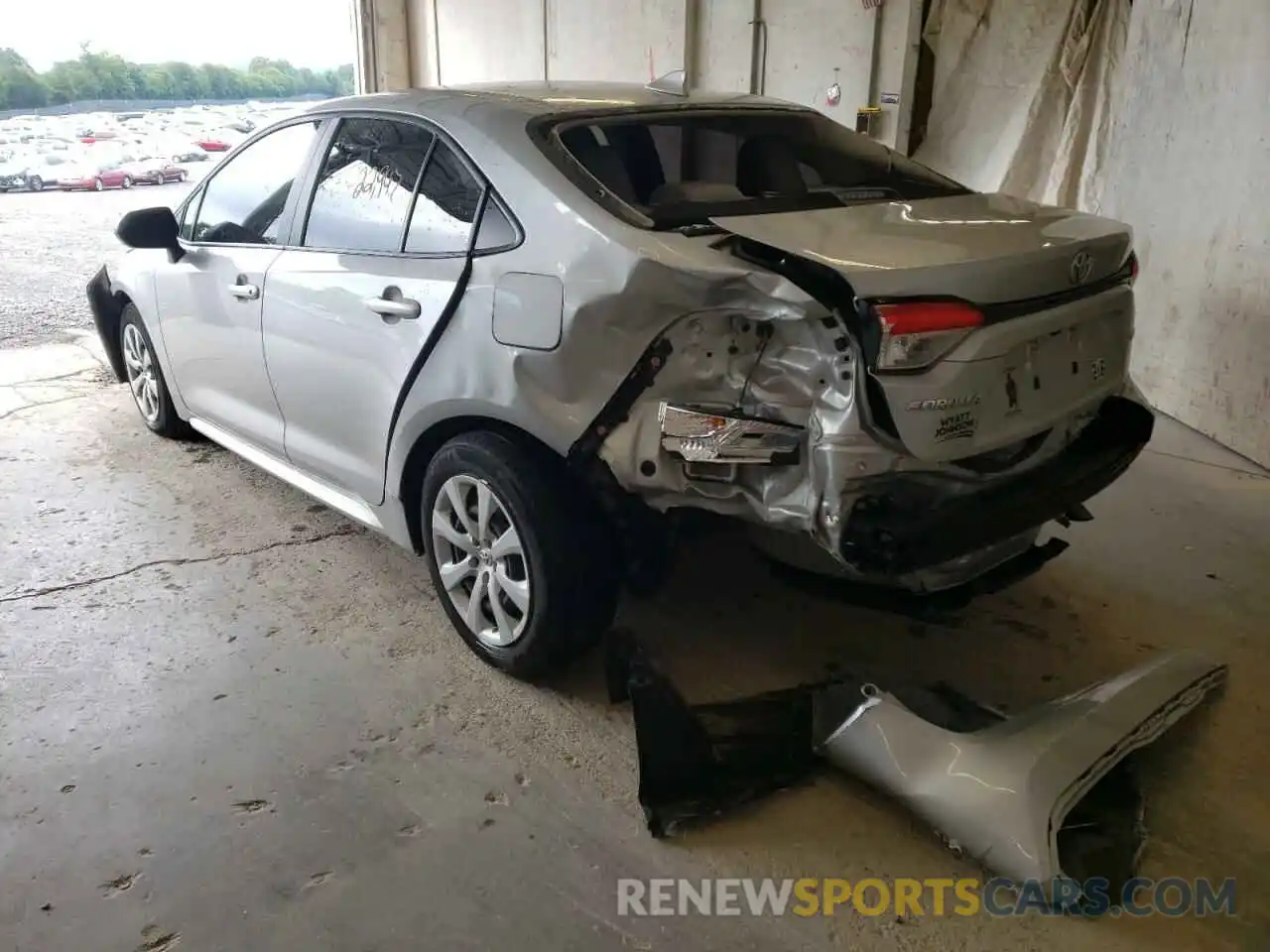 3 Photograph of a damaged car JTDEPMAE3MJ153667 TOYOTA COROLLA 2021