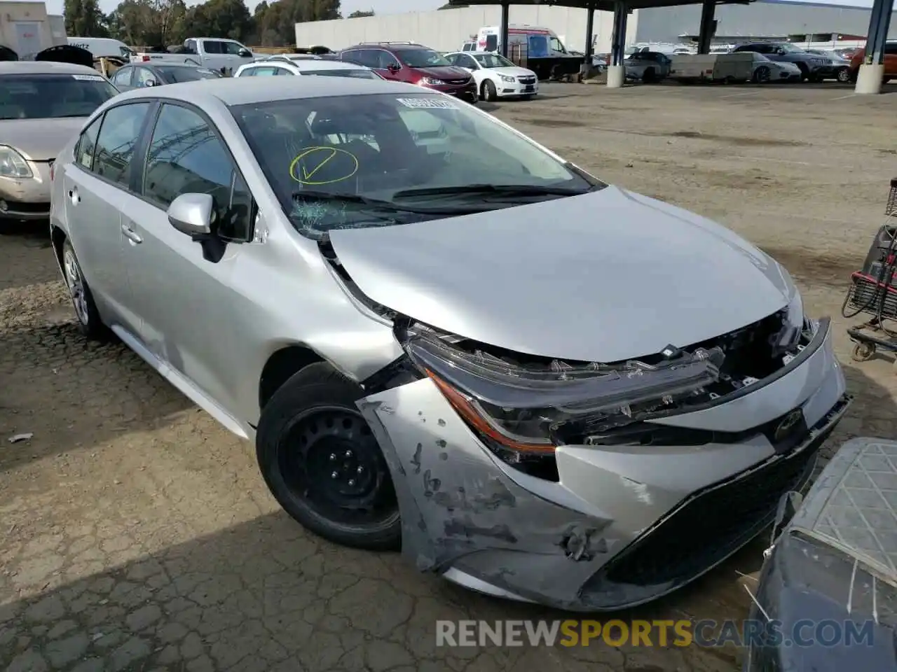 1 Photograph of a damaged car JTDEPMAE3MJ154348 TOYOTA COROLLA 2021