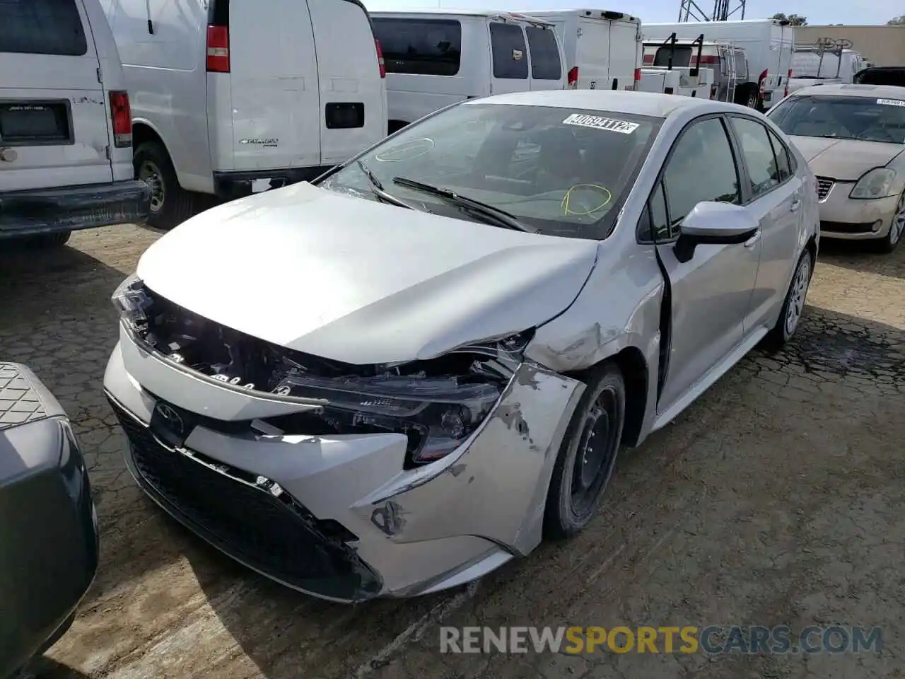 2 Photograph of a damaged car JTDEPMAE3MJ154348 TOYOTA COROLLA 2021