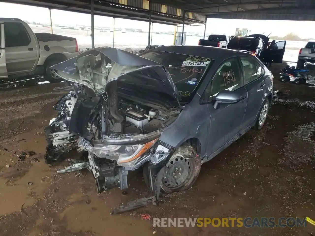 2 Photograph of a damaged car JTDEPMAE3MJ154902 TOYOTA COROLLA 2021