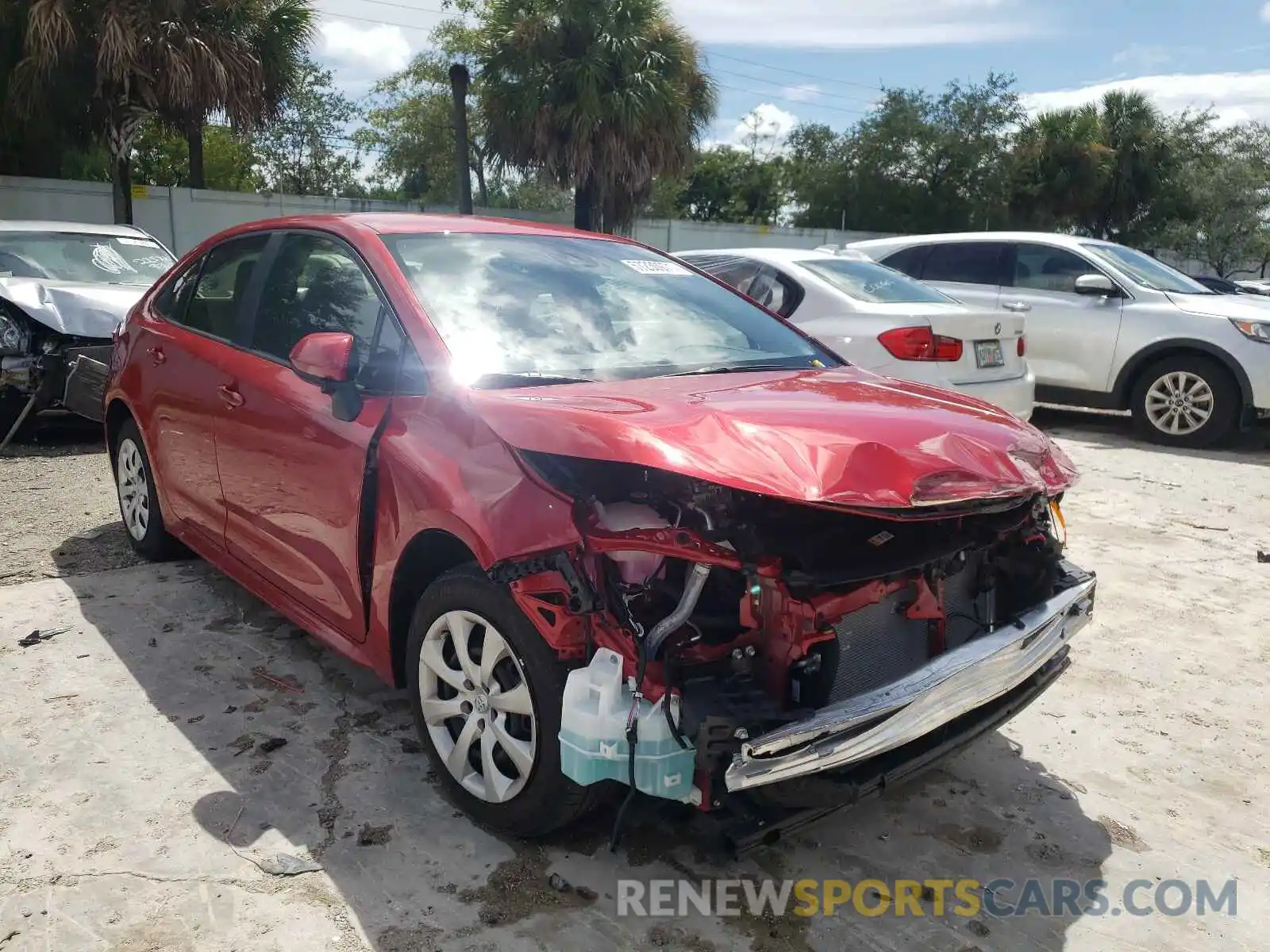 1 Photograph of a damaged car JTDEPMAE3MJ156343 TOYOTA COROLLA 2021