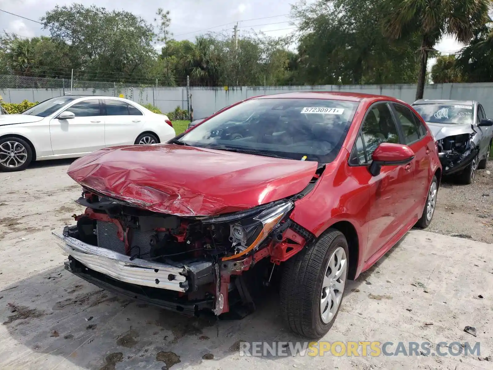 2 Photograph of a damaged car JTDEPMAE3MJ156343 TOYOTA COROLLA 2021