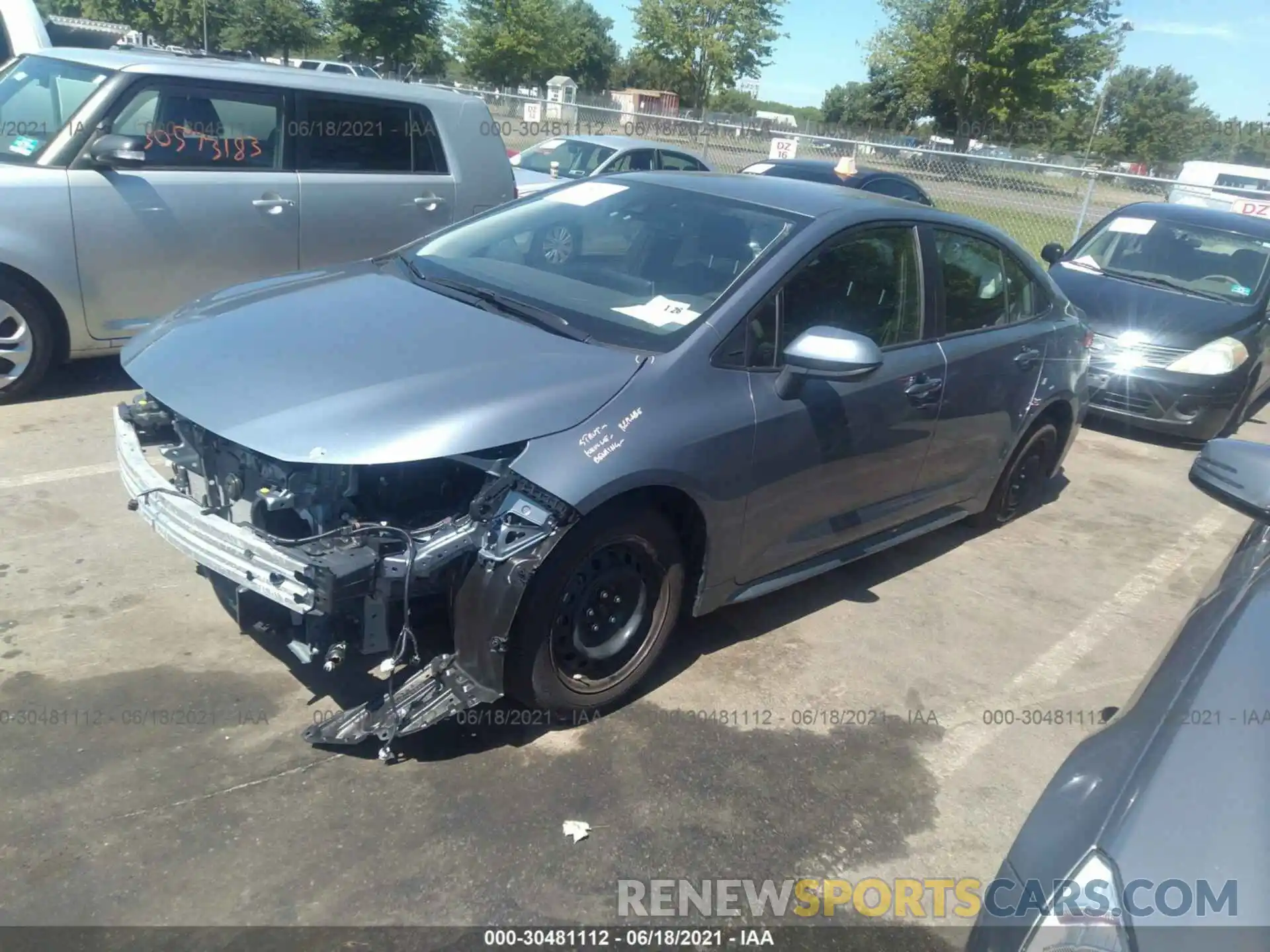 2 Photograph of a damaged car JTDEPMAE3MJ156455 TOYOTA COROLLA 2021