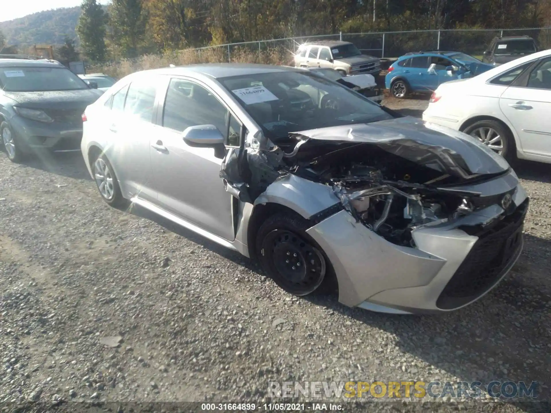 1 Photograph of a damaged car JTDEPMAE3MJ157086 TOYOTA COROLLA 2021