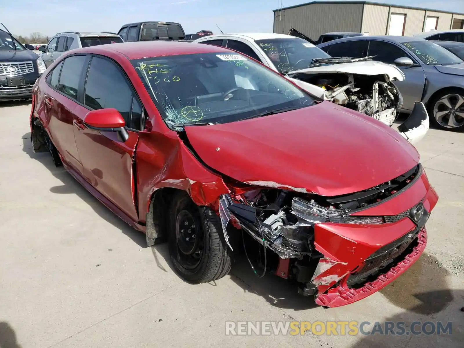 1 Photograph of a damaged car JTDEPMAE3MJ157637 TOYOTA COROLLA 2021