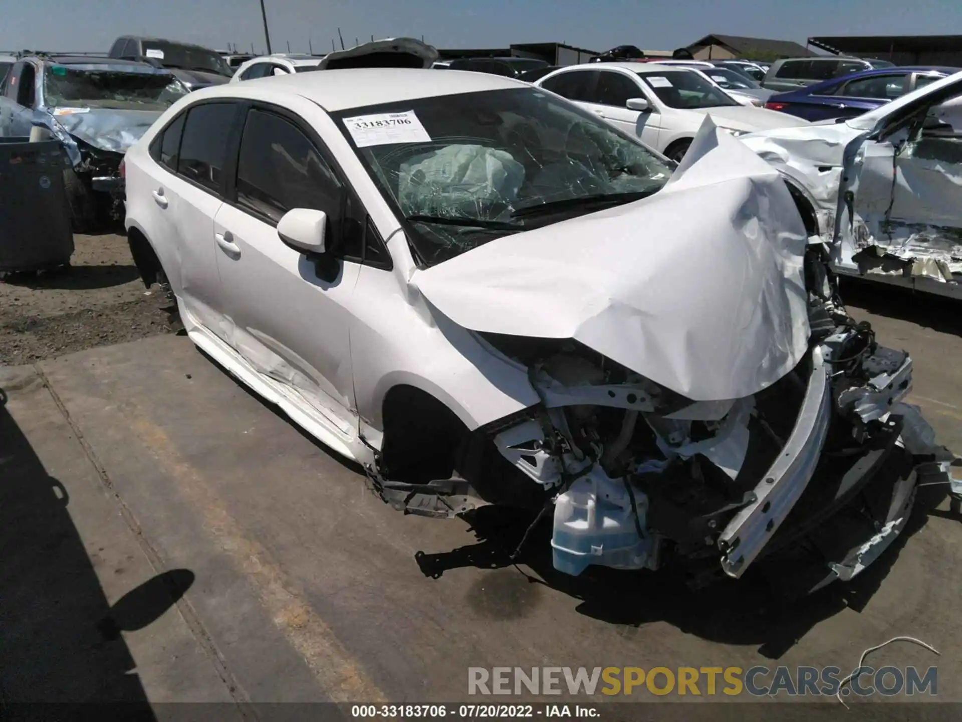 1 Photograph of a damaged car JTDEPMAE3MJ160943 TOYOTA COROLLA 2021