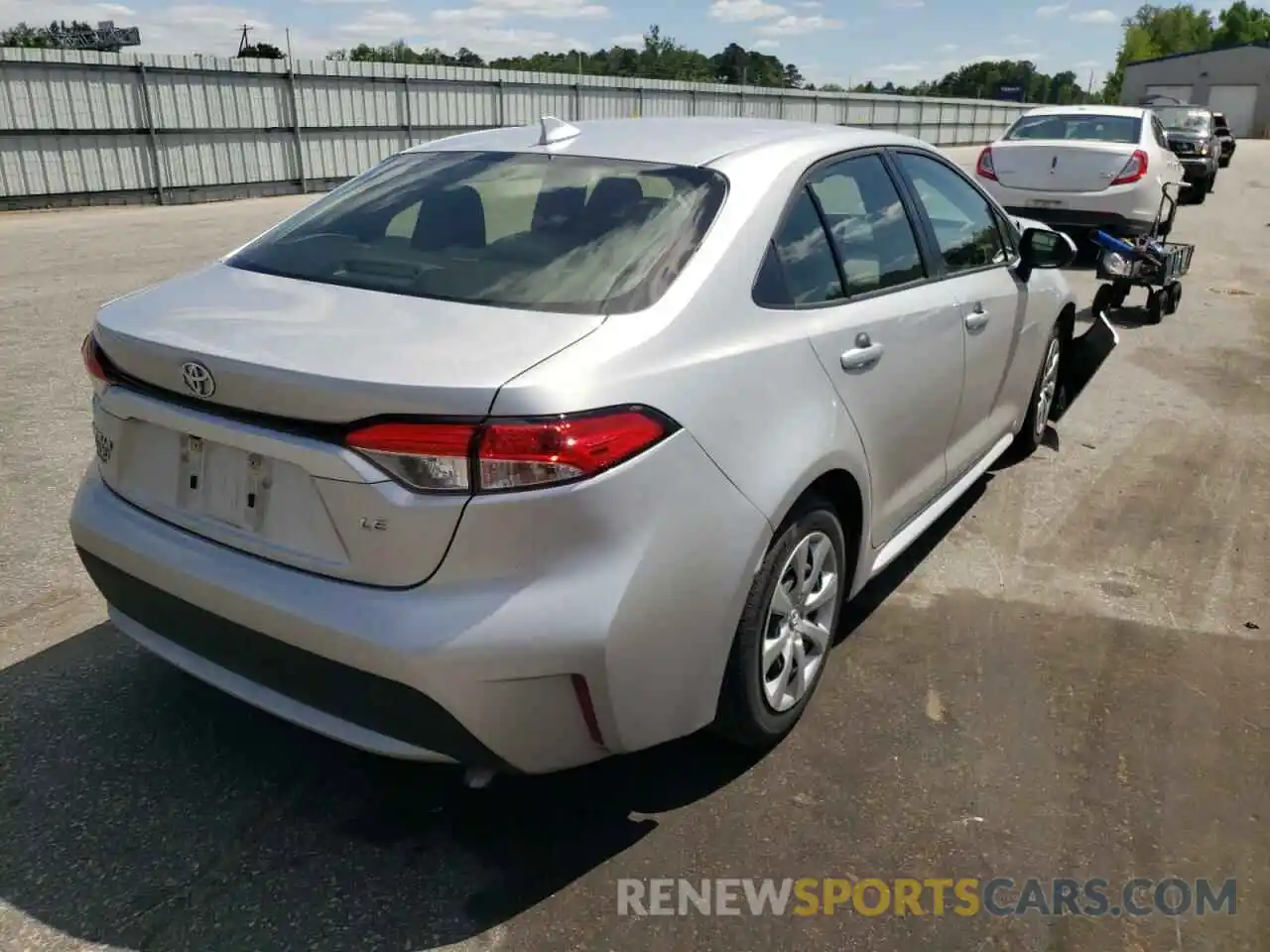 4 Photograph of a damaged car JTDEPMAE3MJ161168 TOYOTA COROLLA 2021