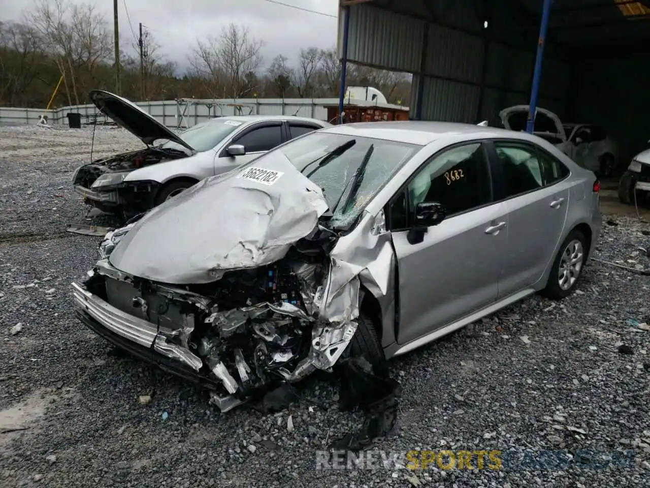 2 Photograph of a damaged car JTDEPMAE3MJ161462 TOYOTA COROLLA 2021