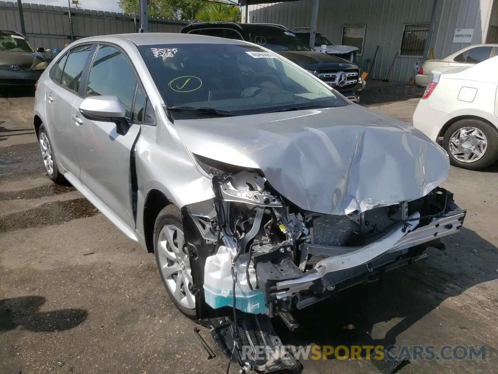 1 Photograph of a damaged car JTDEPMAE3MJ161980 TOYOTA COROLLA 2021