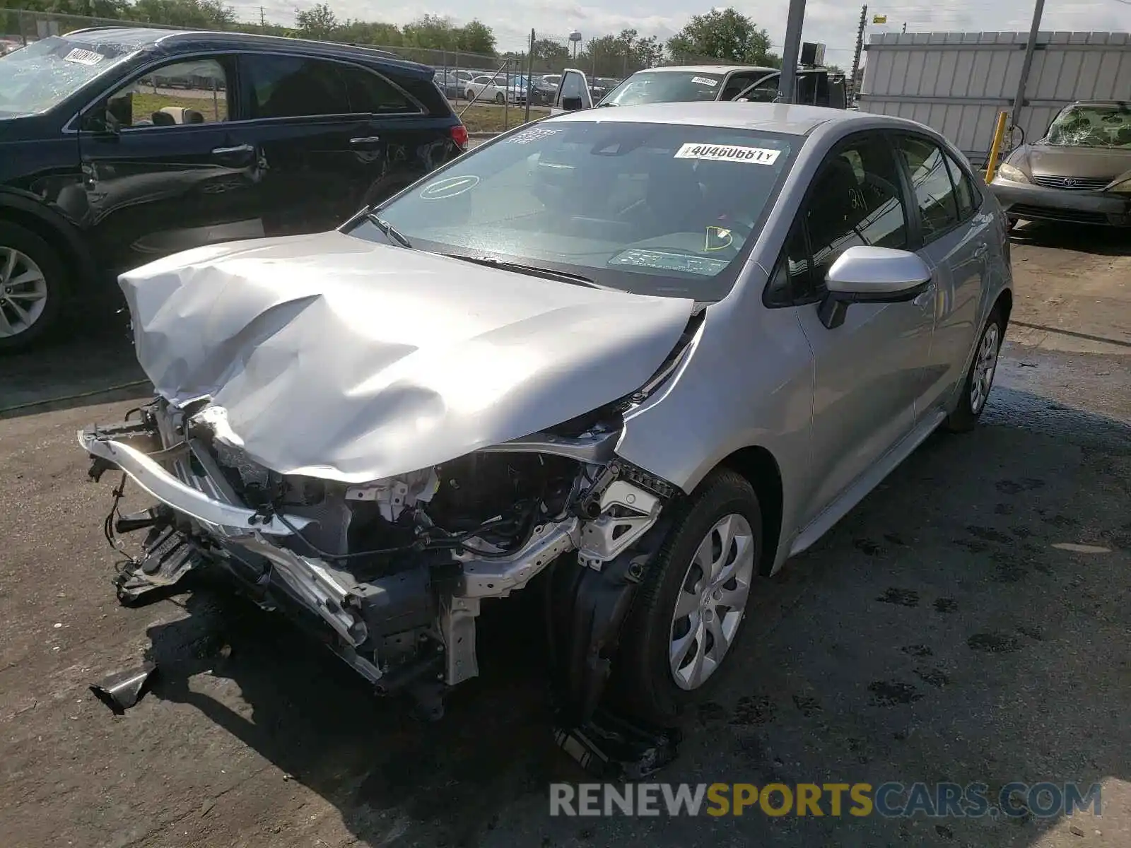 2 Photograph of a damaged car JTDEPMAE3MJ161980 TOYOTA COROLLA 2021