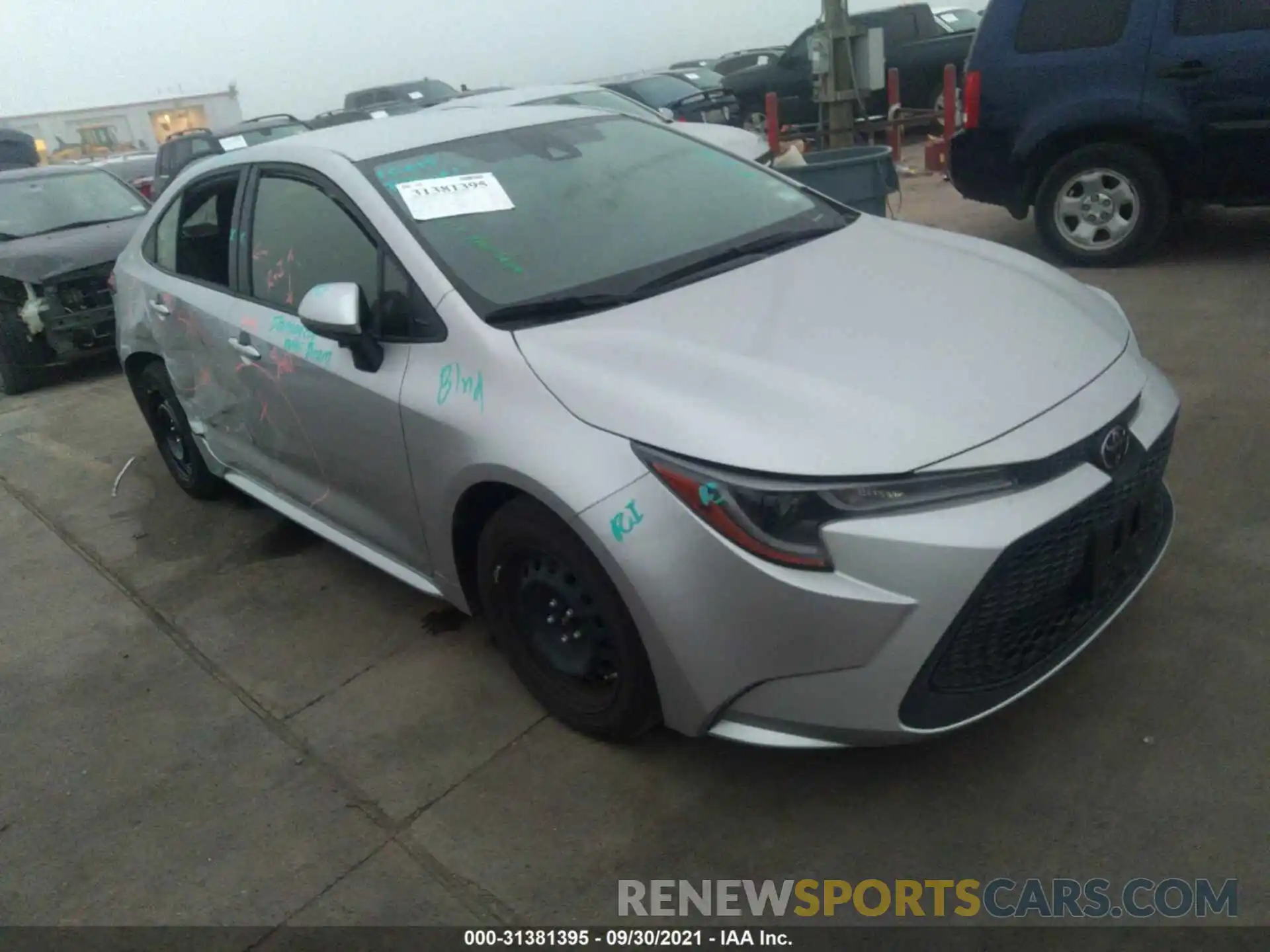 1 Photograph of a damaged car JTDEPMAE3MJ162045 TOYOTA COROLLA 2021