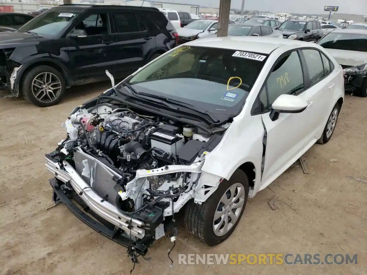 2 Photograph of a damaged car JTDEPMAE3MJ166936 TOYOTA COROLLA 2021