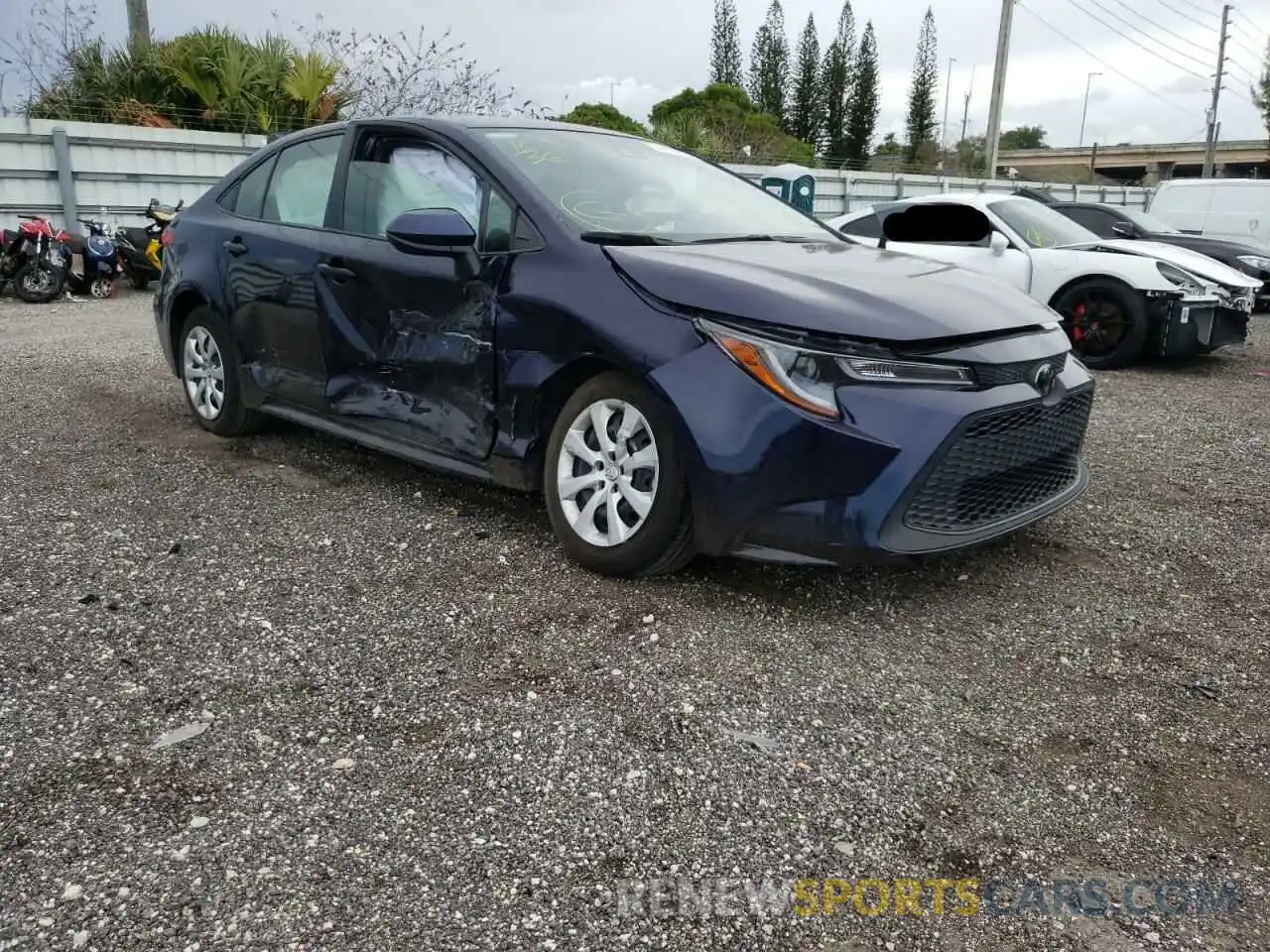 1 Photograph of a damaged car JTDEPMAE3MJ169951 TOYOTA COROLLA 2021