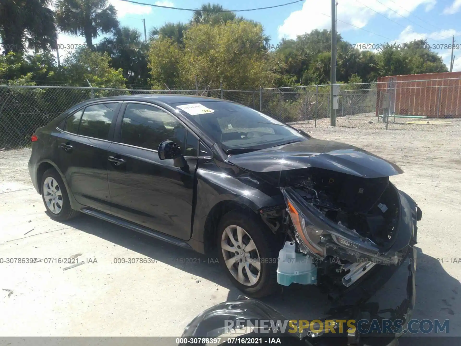 1 Photograph of a damaged car JTDEPMAE3MJ170226 TOYOTA COROLLA 2021