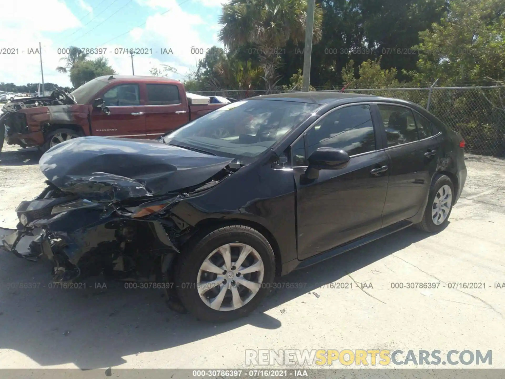 2 Photograph of a damaged car JTDEPMAE3MJ170226 TOYOTA COROLLA 2021