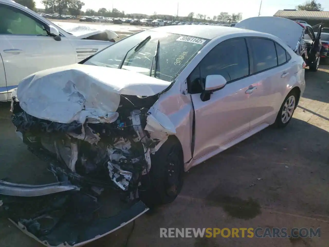 2 Photograph of a damaged car JTDEPMAE3MJ173935 TOYOTA COROLLA 2021