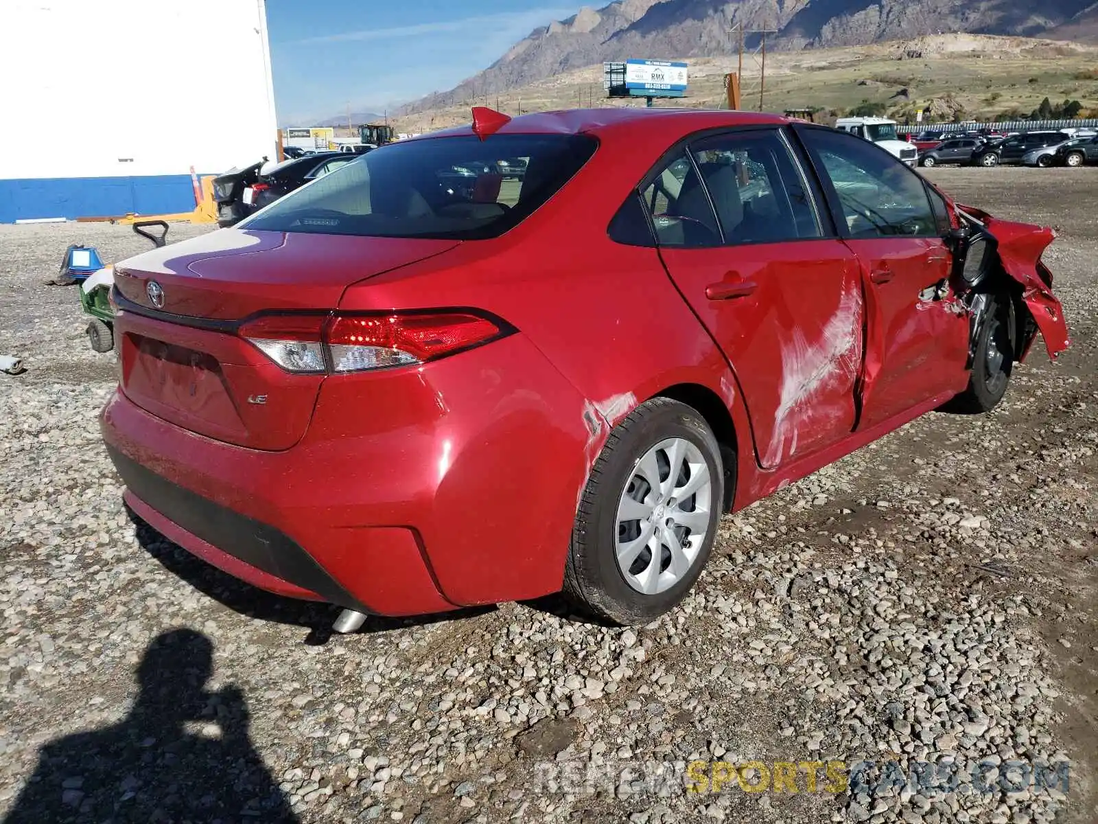 4 Photograph of a damaged car JTDEPMAE3MJ175040 TOYOTA COROLLA 2021