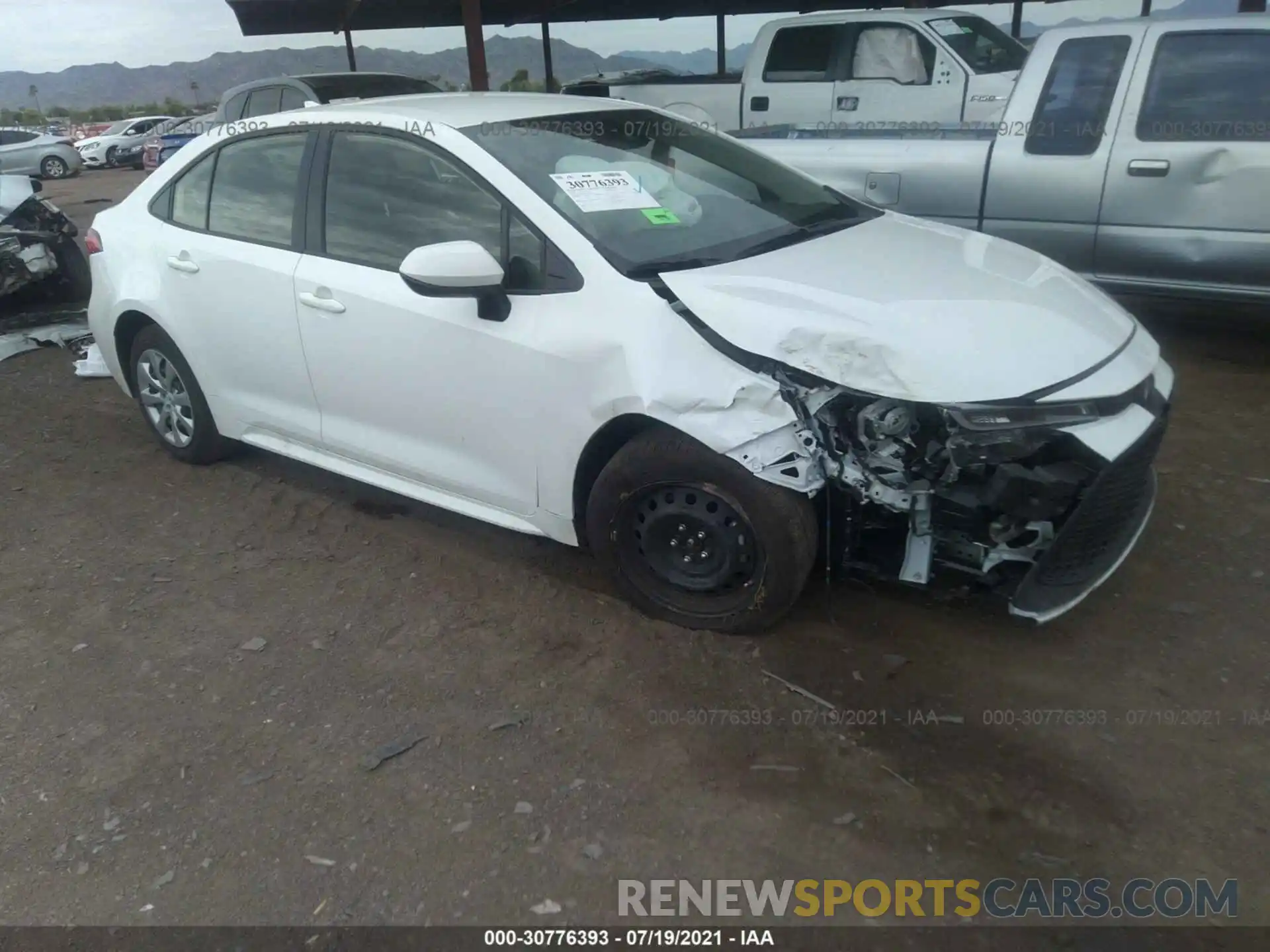 1 Photograph of a damaged car JTDEPMAE3MJ175250 TOYOTA COROLLA 2021