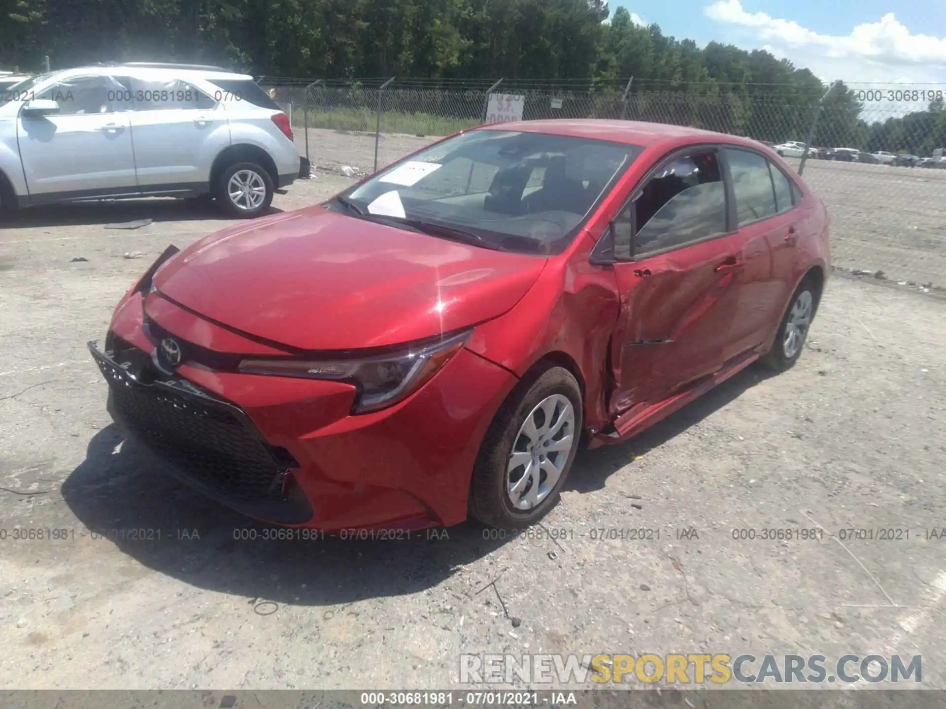 2 Photograph of a damaged car JTDEPMAE3MJ177581 TOYOTA COROLLA 2021