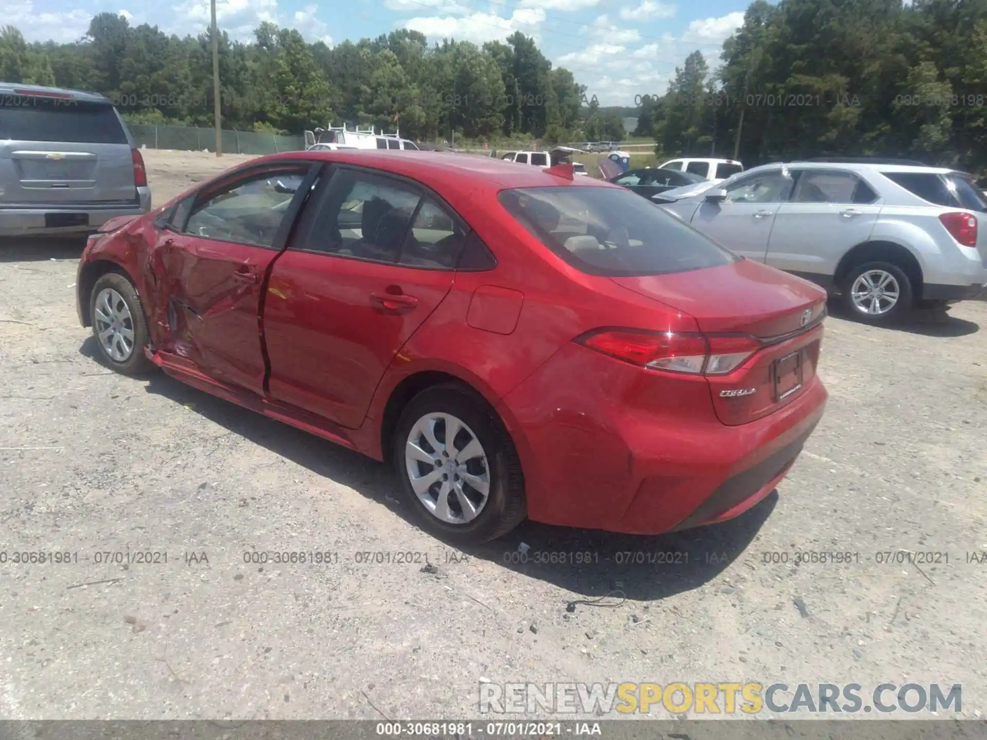 3 Photograph of a damaged car JTDEPMAE3MJ177581 TOYOTA COROLLA 2021