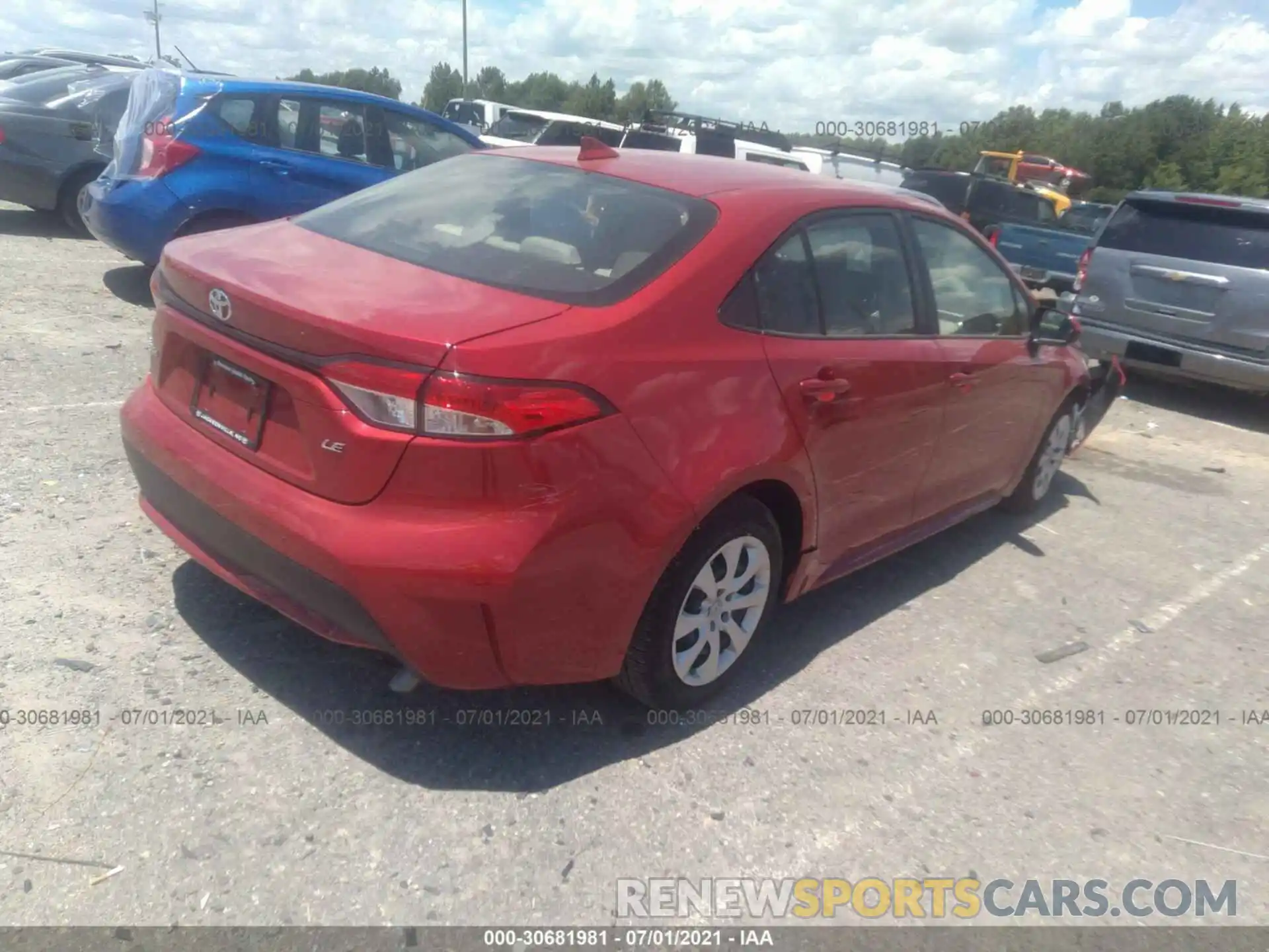 4 Photograph of a damaged car JTDEPMAE3MJ177581 TOYOTA COROLLA 2021