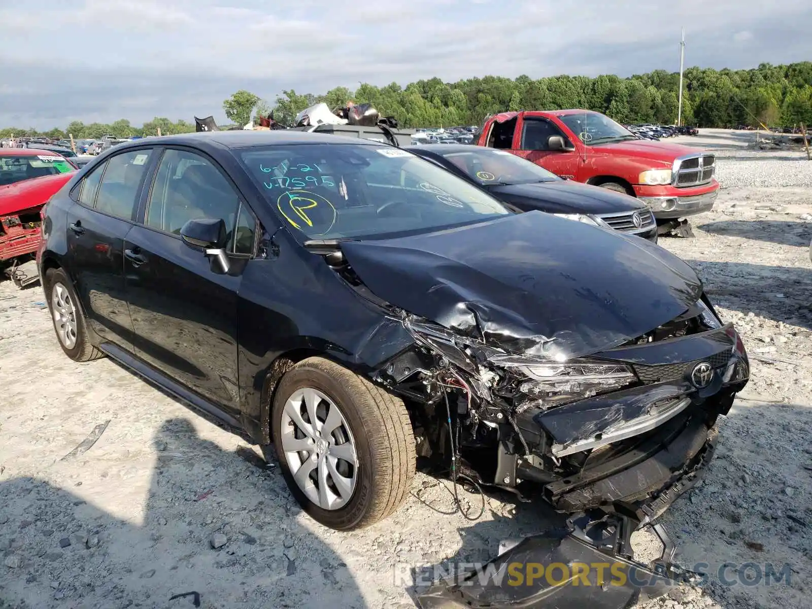 1 Photograph of a damaged car JTDEPMAE3MJ177595 TOYOTA COROLLA 2021