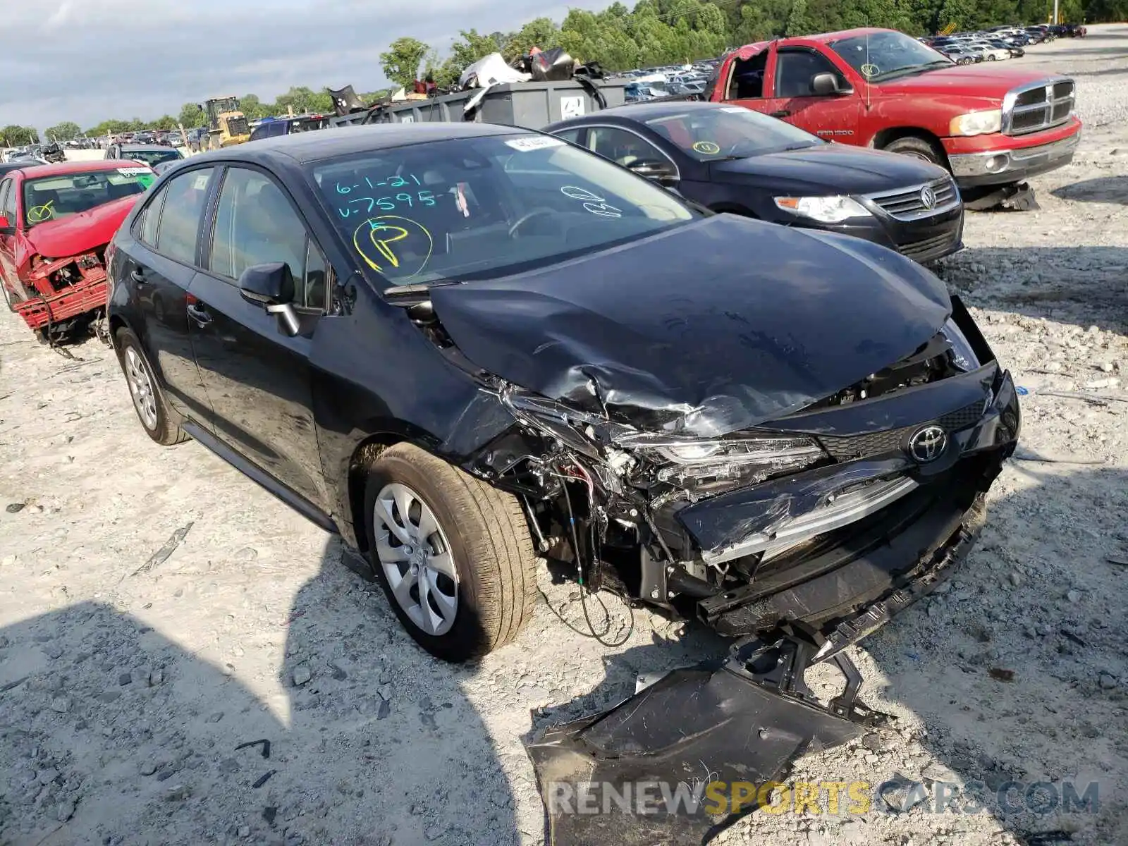 9 Photograph of a damaged car JTDEPMAE3MJ177595 TOYOTA COROLLA 2021