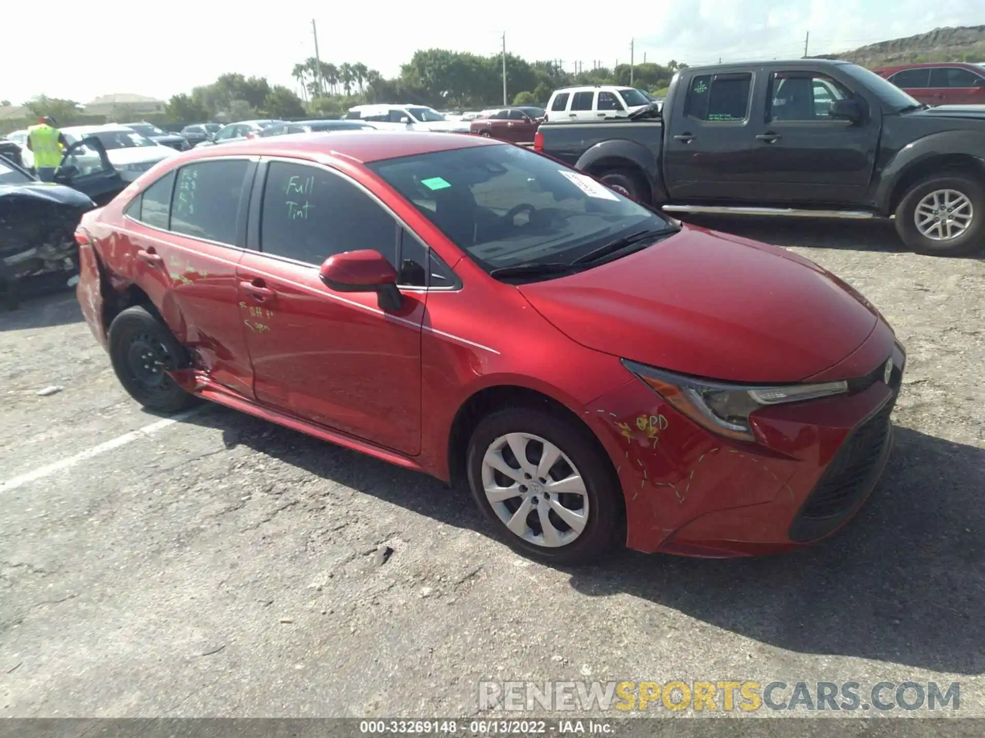 1 Photograph of a damaged car JTDEPMAE3MJ179945 TOYOTA COROLLA 2021