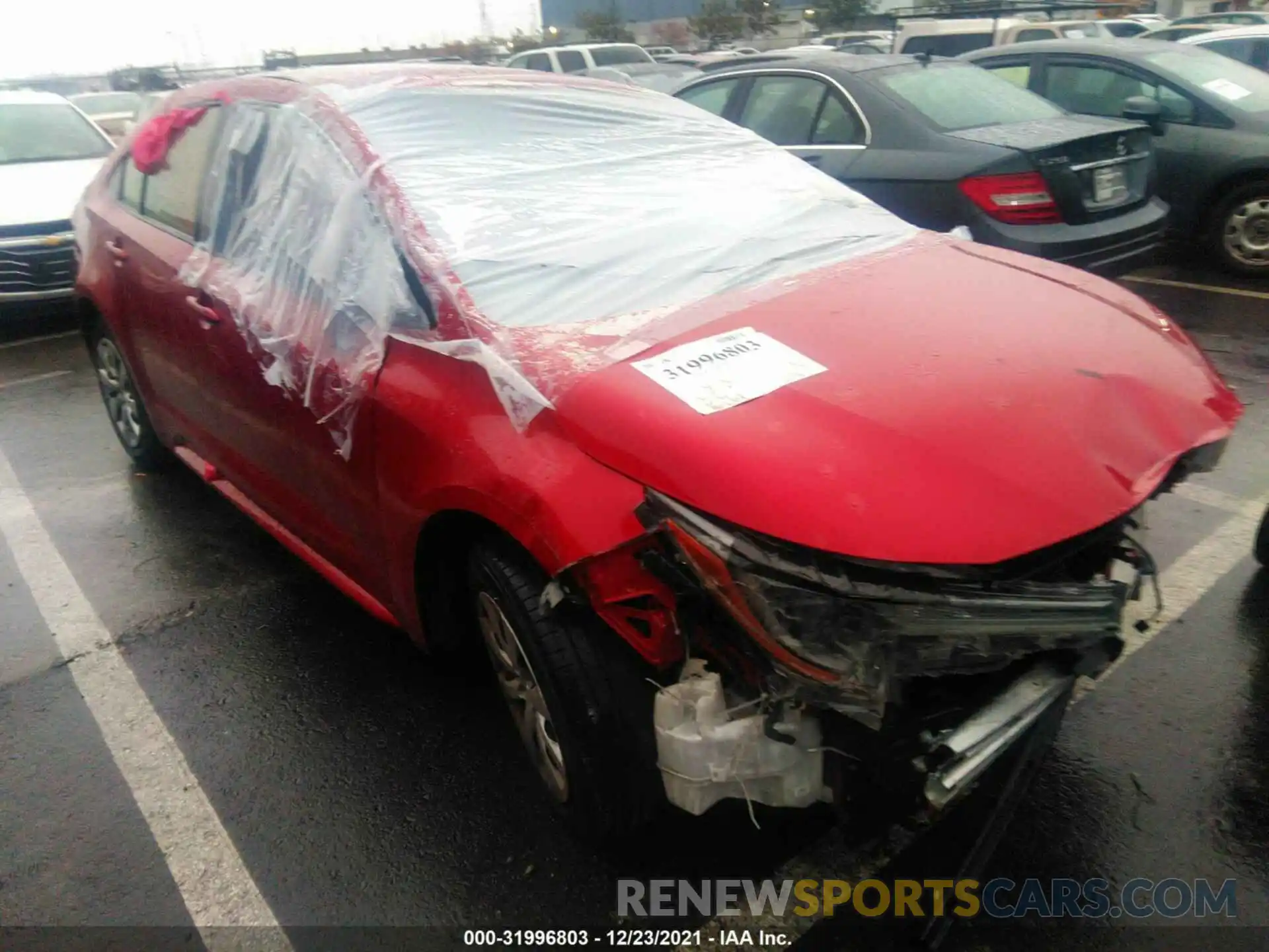 1 Photograph of a damaged car JTDEPMAE3MJ181338 TOYOTA COROLLA 2021