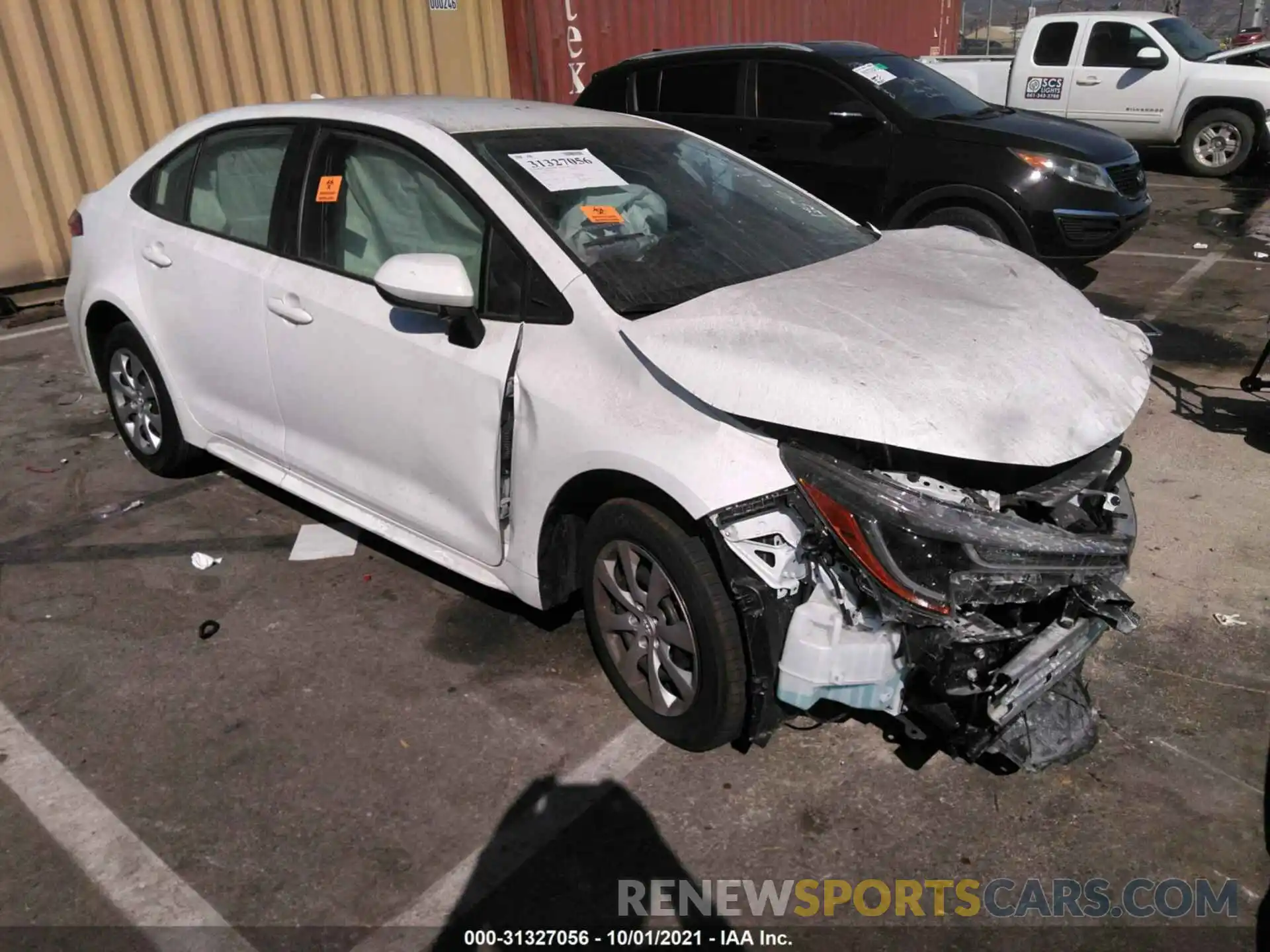 1 Photograph of a damaged car JTDEPMAE3MJ186667 TOYOTA COROLLA 2021