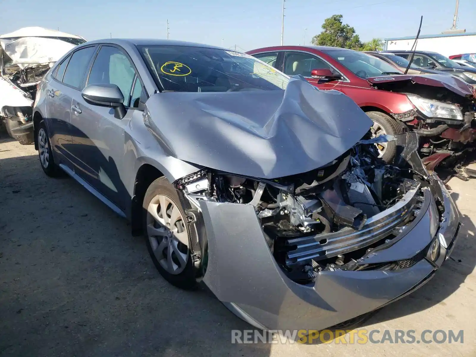 1 Photograph of a damaged car JTDEPMAE3MJ186751 TOYOTA COROLLA 2021