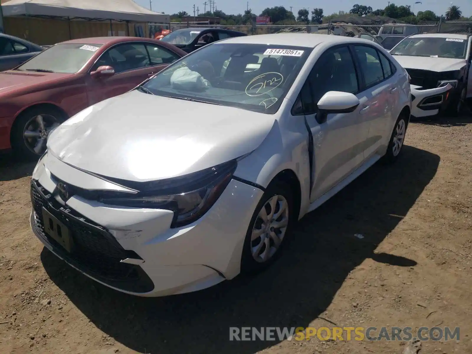 2 Photograph of a damaged car JTDEPMAE3MJ188547 TOYOTA COROLLA 2021