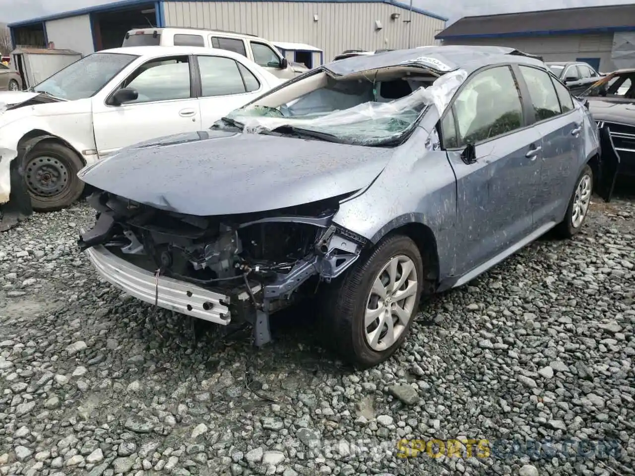 2 Photograph of a damaged car JTDEPMAE4MJ117468 TOYOTA COROLLA 2021