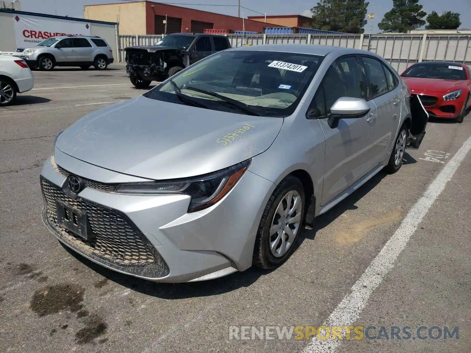 2 Photograph of a damaged car JTDEPMAE4MJ117941 TOYOTA COROLLA 2021