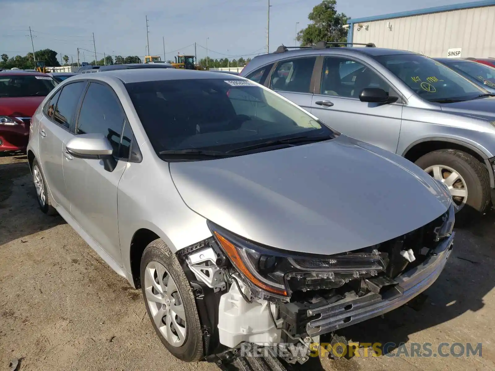 1 Photograph of a damaged car JTDEPMAE4MJ118765 TOYOTA COROLLA 2021