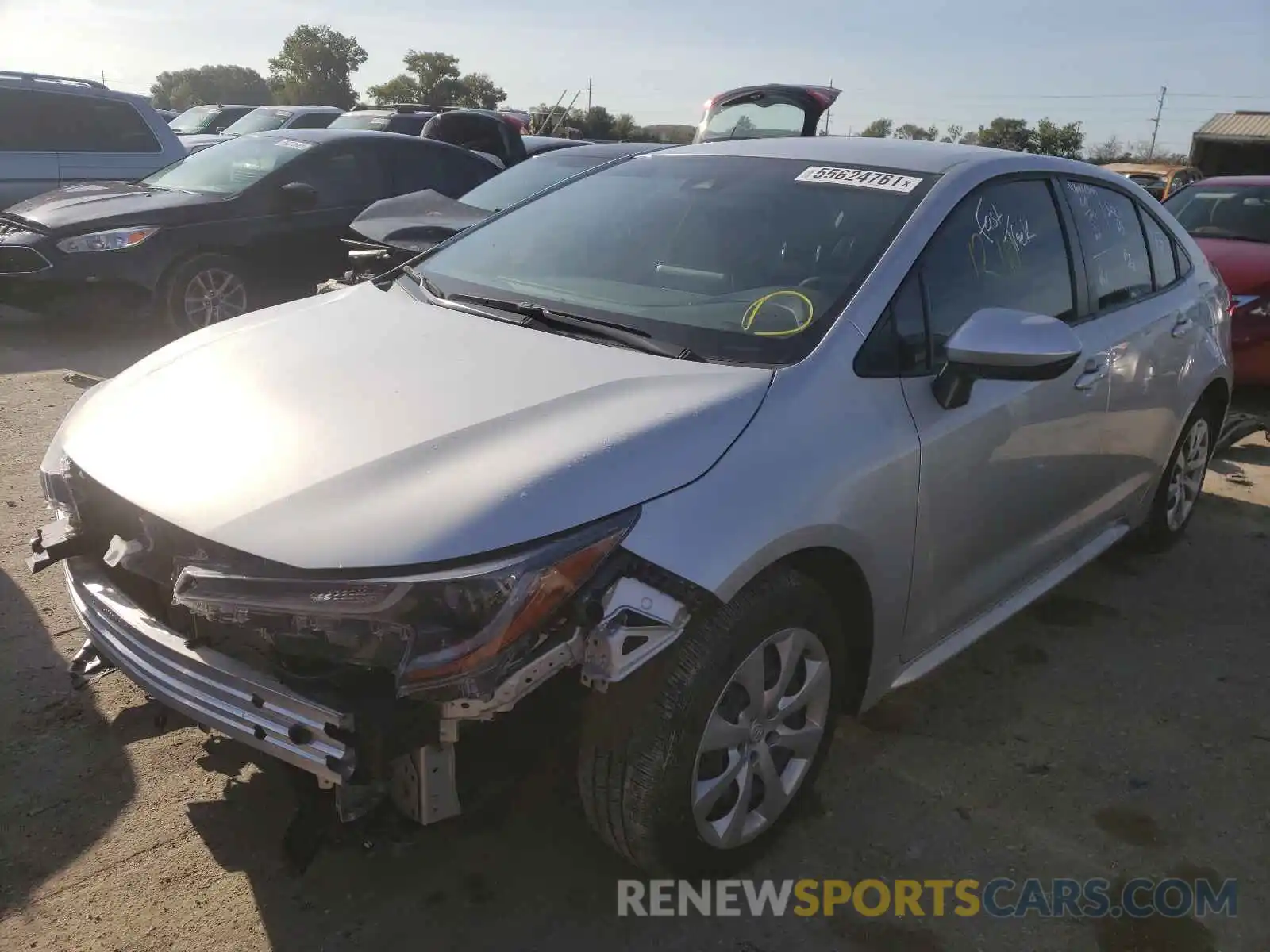 2 Photograph of a damaged car JTDEPMAE4MJ118765 TOYOTA COROLLA 2021