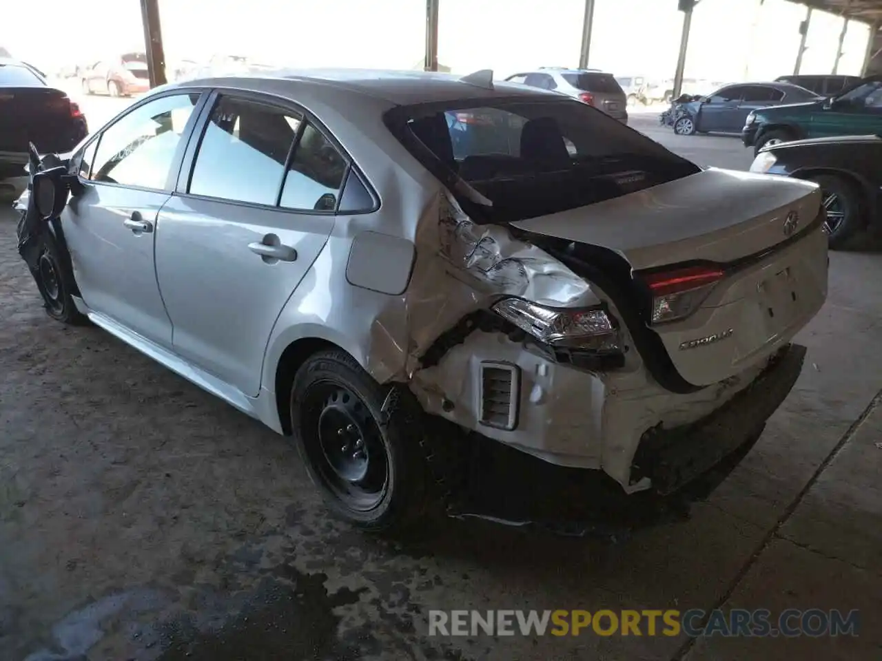 3 Photograph of a damaged car JTDEPMAE4MJ119365 TOYOTA COROLLA 2021