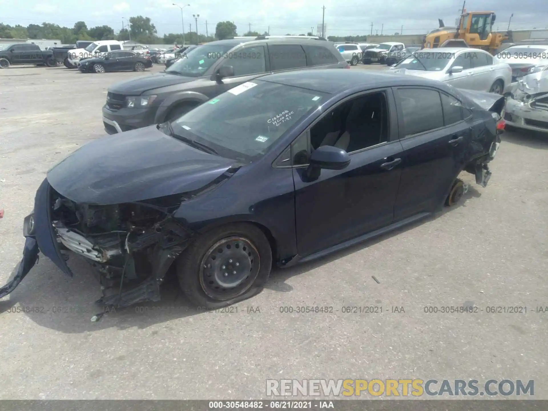 2 Photograph of a damaged car JTDEPMAE4MJ119608 TOYOTA COROLLA 2021