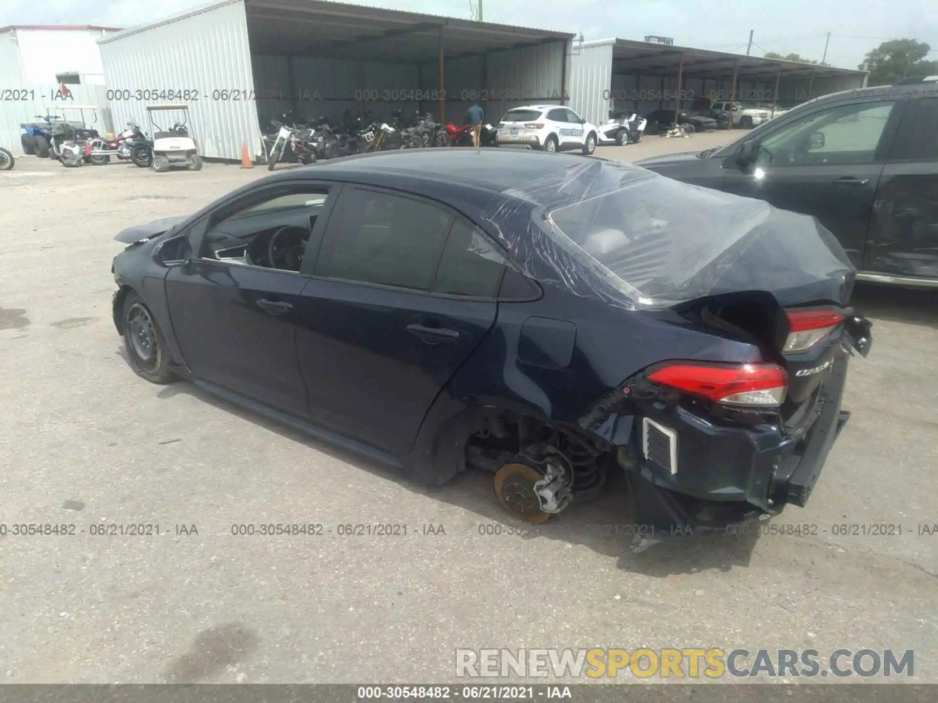 3 Photograph of a damaged car JTDEPMAE4MJ119608 TOYOTA COROLLA 2021