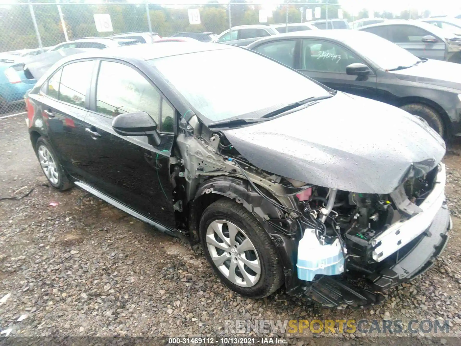 1 Photograph of a damaged car JTDEPMAE4MJ120368 TOYOTA COROLLA 2021