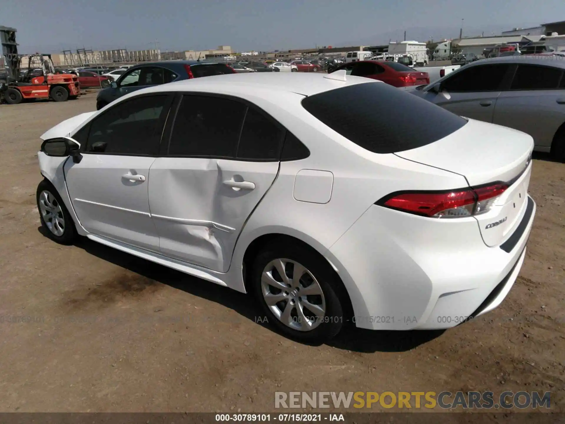 3 Photograph of a damaged car JTDEPMAE4MJ124596 TOYOTA COROLLA 2021