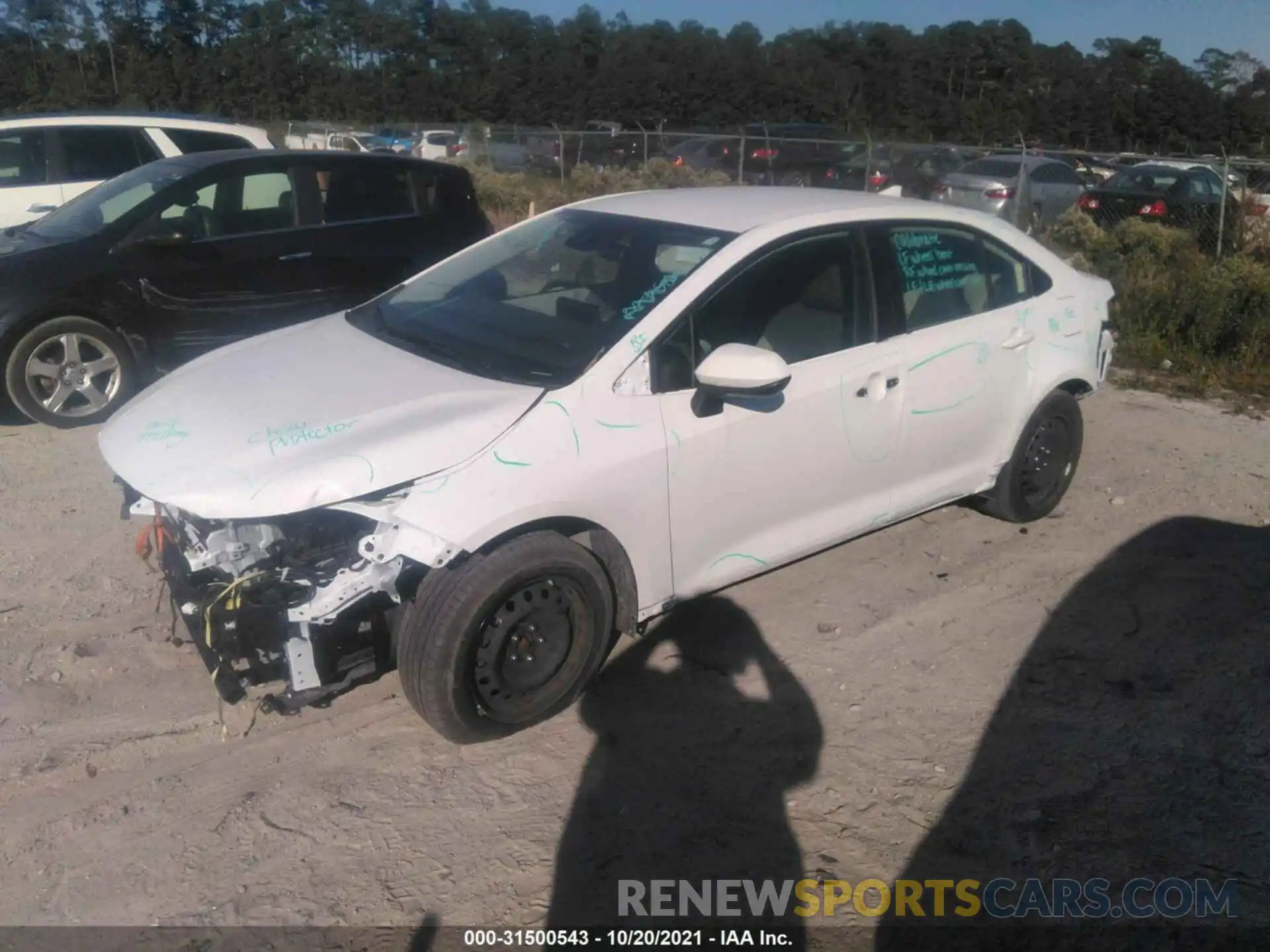 2 Photograph of a damaged car JTDEPMAE4MJ125005 TOYOTA COROLLA 2021